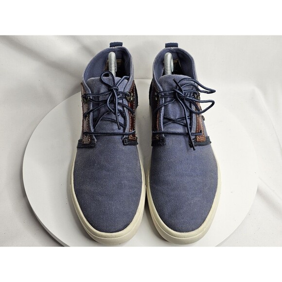 Timberland Amherst Blue Canvas Mid Top Chukka Sneakers Women's 9.5 - Picture 3 of 8